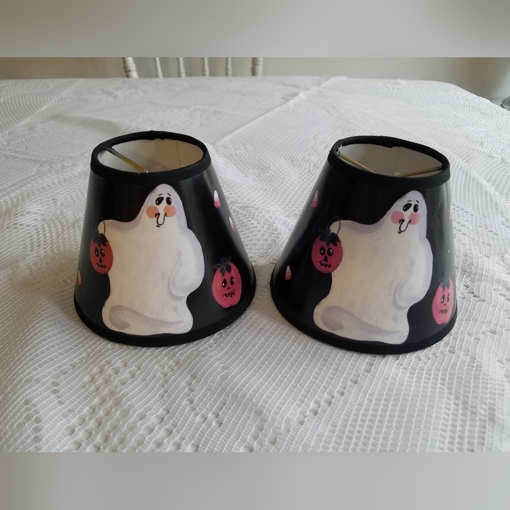 Set of 2 Halloween Ghosts Mini Lampshades
